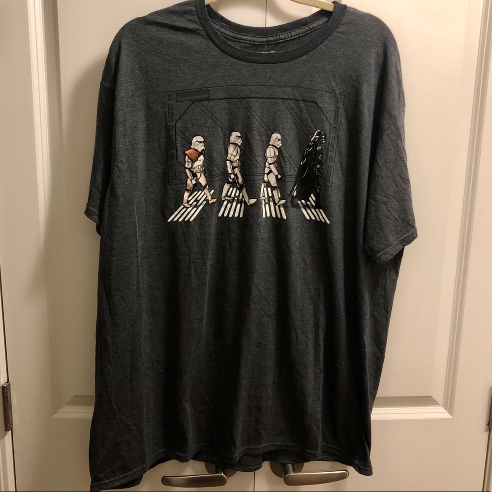 Gray Star Wars Dark Side Abbey Road Tee